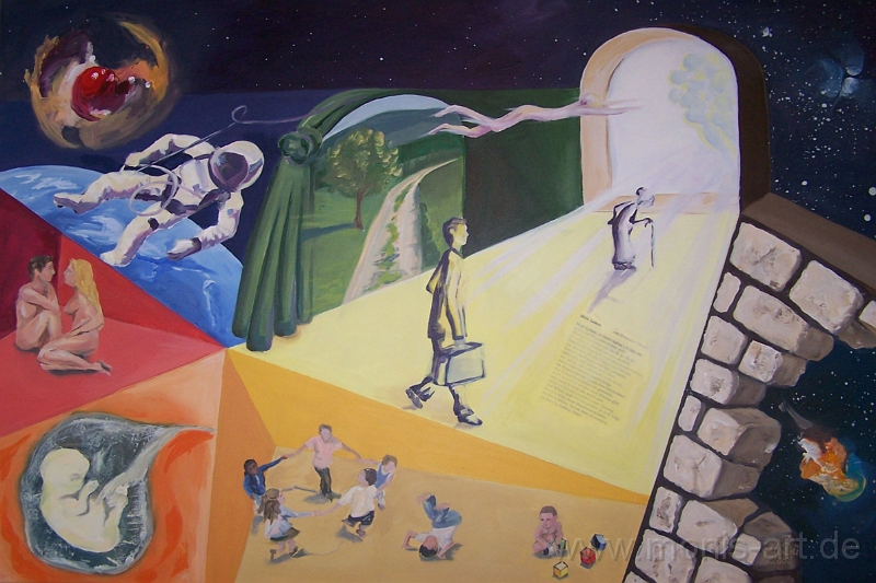 Raumwelten.jpg - Raumwelten (2007) - Acryl (120 x 80)  - inspiriert nach dem Gedicht "Leben" von Hermann Hesse