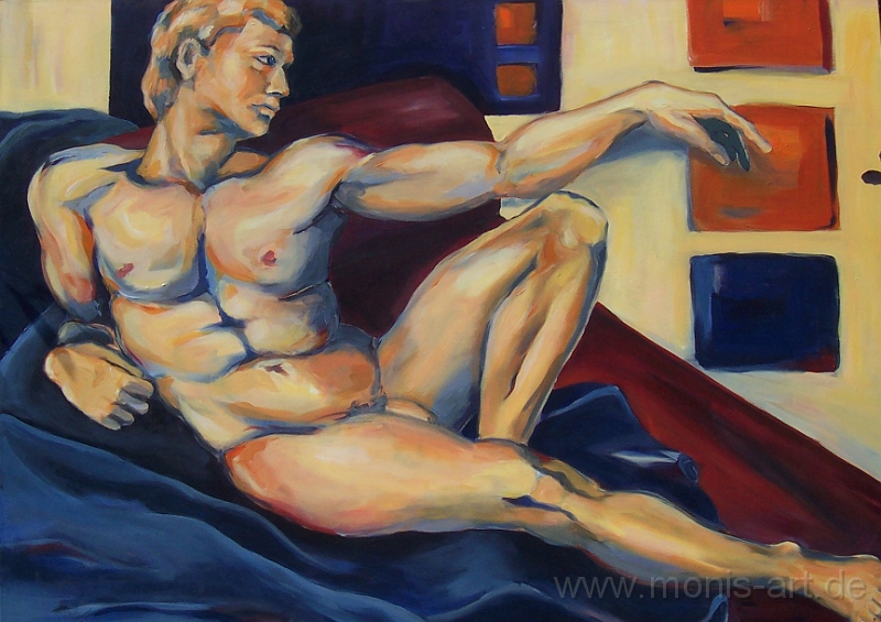 Adam.jpg - Adam (2003) nach Michelangelo - Acryl auf Leinwand (100 x 140)