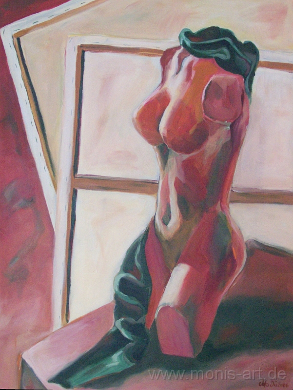 Torso.jpg - Stillleben mit Torso (2006) -  Acryl auf Leinwand (80 x 60)