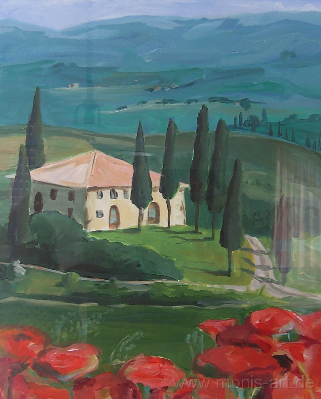 Toscana.jpg - Toscana (2002)  -  Acryl auf Karton, gerahmt (60 x 80)