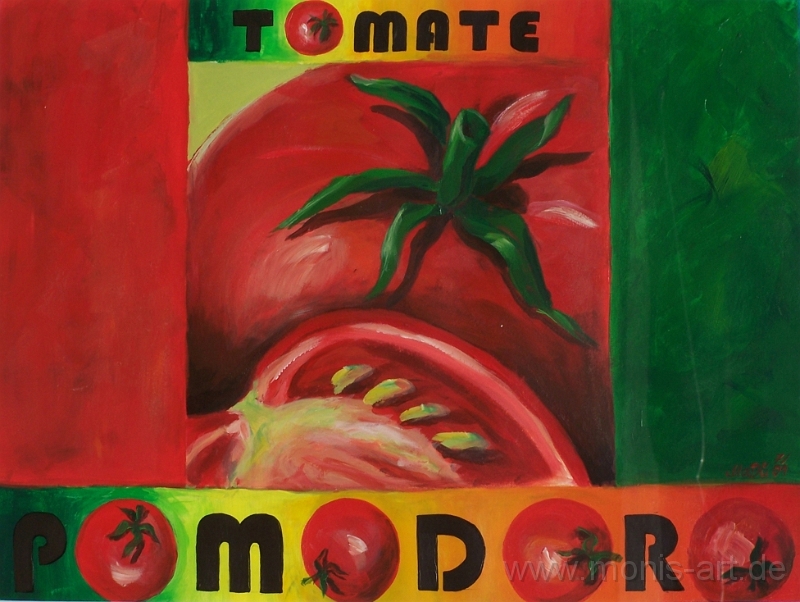Pomodoro.jpg - Tomate / Pomodoro (2001) - Acryl auf Karton, gerahmt (60 x 80)